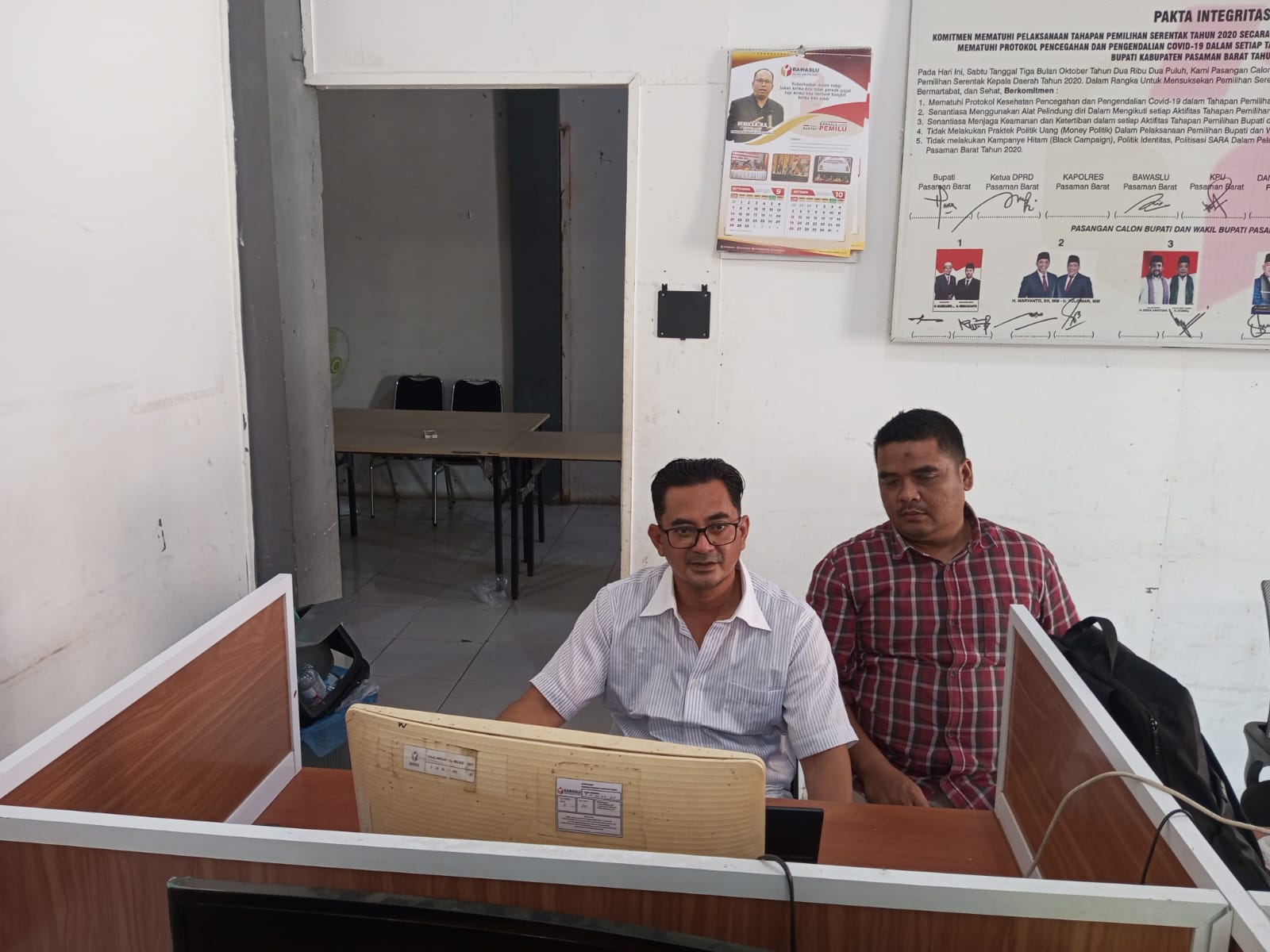 BAWASLU KABUPATEN PASAMAN BARAT IKUTI KEGIATAN EVALUASI KINERJA DAN PELAPORAN PROGRAM BAWASLU SECARA DARING