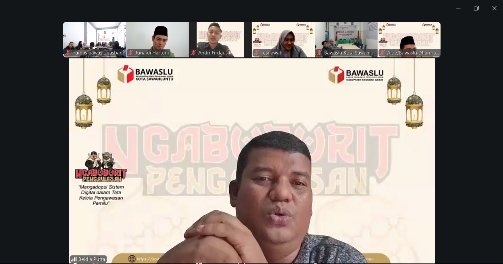 Anngota Bawaslu Pasaman Barat Beldia Putra sebagai narasumber 