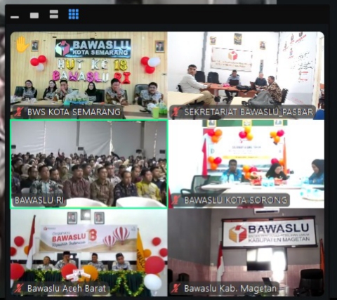 Kegiatan Zoom HUT Bawaslu RI