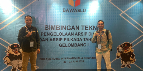 Bawaslu Kabupaten Pasaman Barat mengikuti kegiatan Bimbingan teknis pengelolaan arsip dinamis dan arsip Pilkada Tahun 2024 yg dilaksanakan di Biglen Hotel Internasional Convention, Bogor pada tanggal 20 s.d&nbsp;22&nbsp;Juni&nbsp;2024.