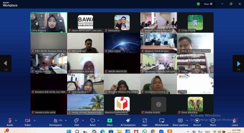 Tampilan layar plafom Zoom SKP
