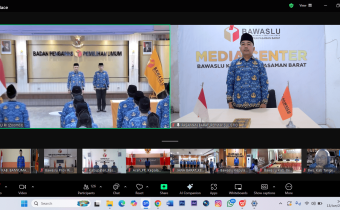 Pelantikan dan Pengambilan Sumpah/Janji Jabatan Administrator, Jabatan Pengawas, dan Jabatan Fungsional di lingkungan Bawaslu, Jumat. 13/06
