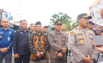Anggota Bawaslu Kabupaten Pasaman Barat, Beldia dalam giat Sistem Pengamanan Kota (20/08/2024)