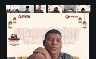 Anngota Bawaslu Pasaman Barat Beldia Putra sebagai narasumber 